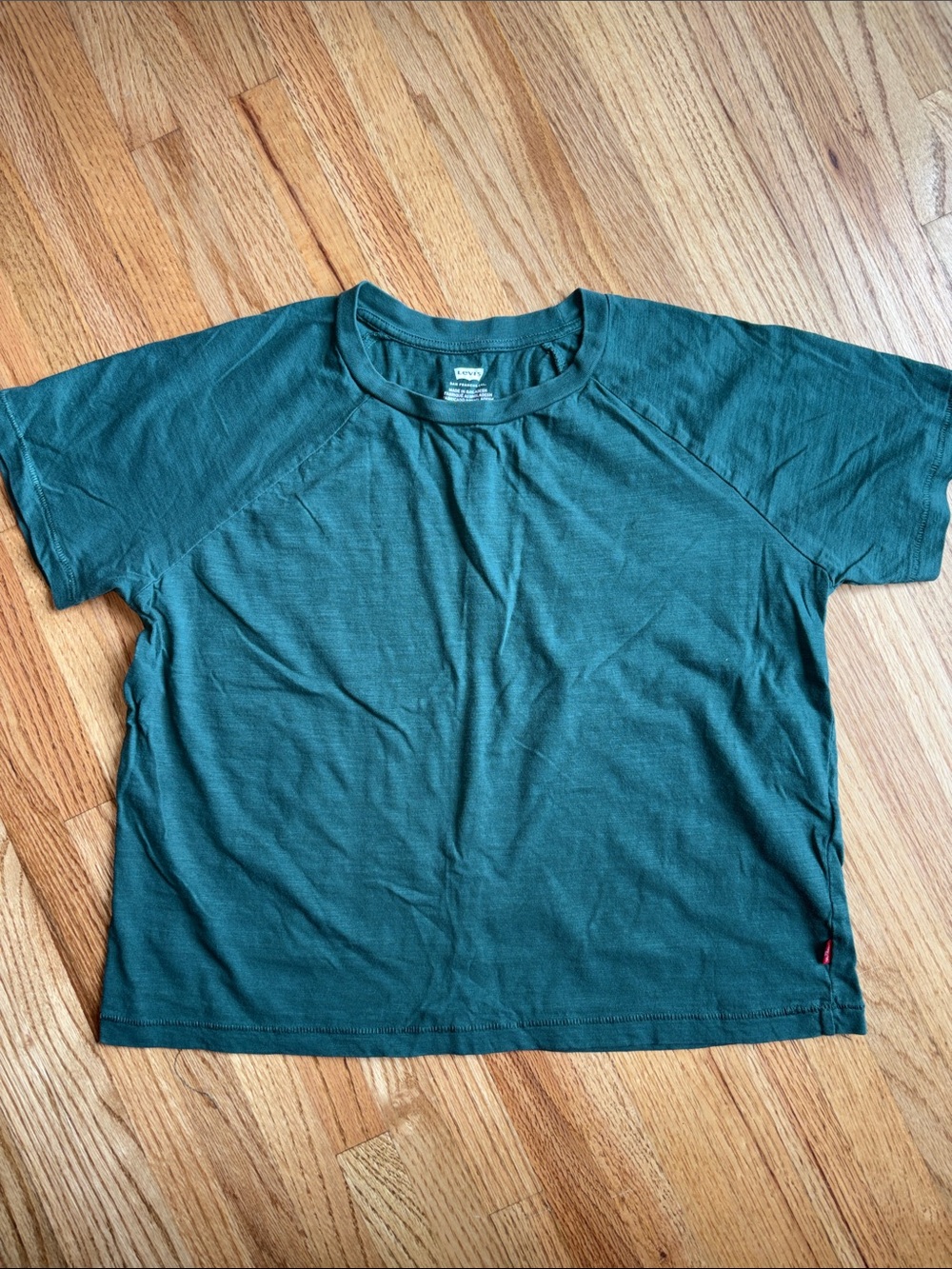 Levi's small box crop Short Sleeve Tee in Deep Teal
